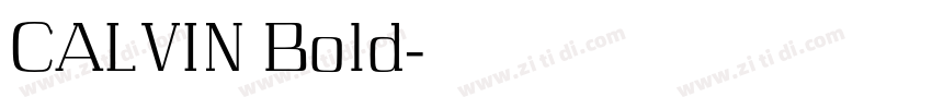CALVIN Bold字体转换